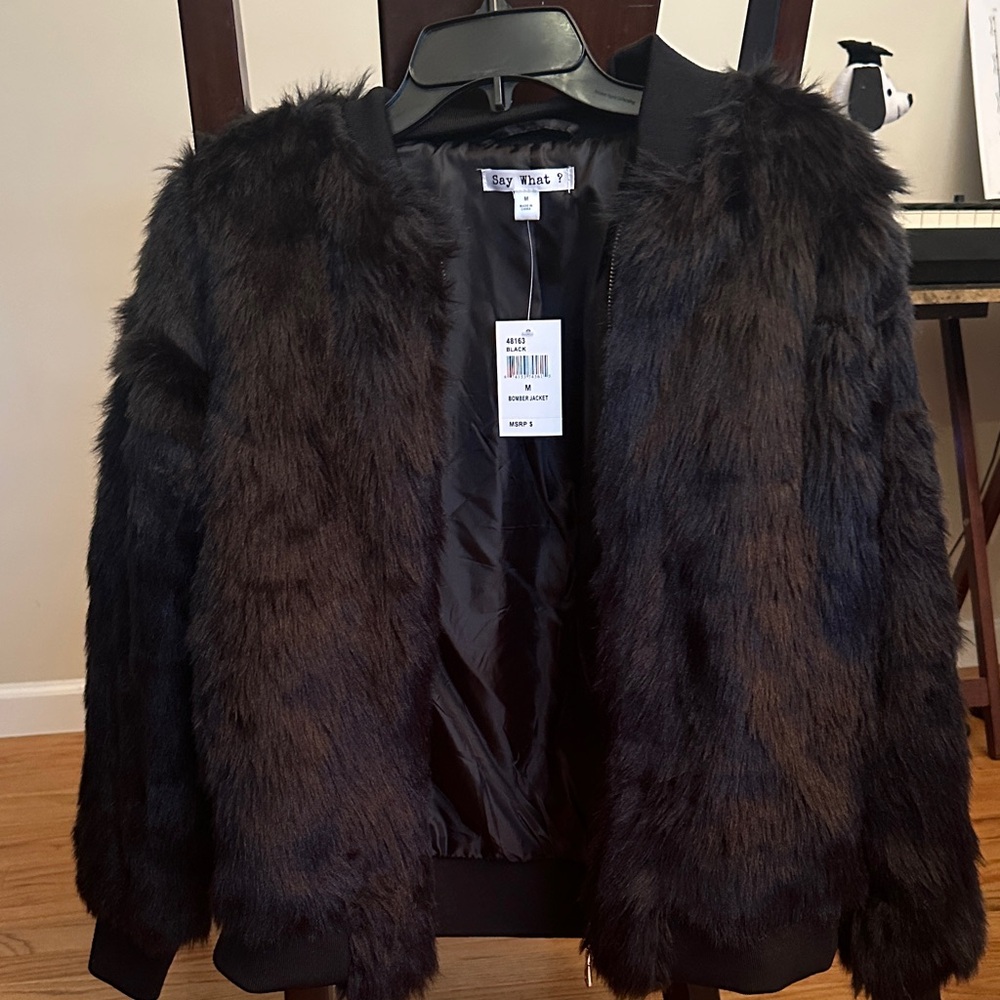Say What? Black Teddy Jacket